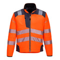 Orange-Grey - Front - Portwest Mens PW3 Hi-Vis Safety Soft Shell Jacket