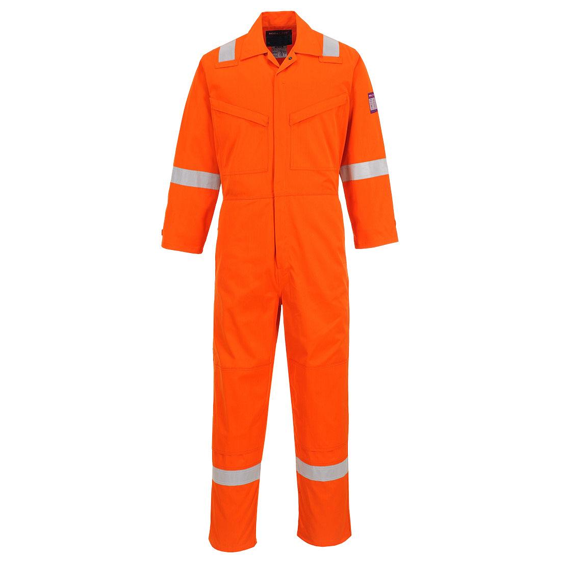 Orange - Front - Portwest Unisex Adult Modaflame Overalls
