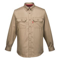 Khaki - Front - Portwest Mens Bizflame Shirt