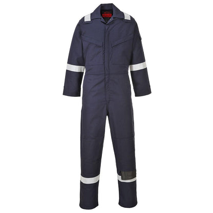 Navy - Front - Portwest Unisex Adult Araflame Overalls