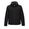 Black - Front - Portwest Mens KX3 Hooded Soft Shell Jacket