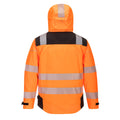 Orange-Black - Back - Portwest Mens PW3 Hi-Vis Safety Waterproof Jacket