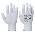 Grey - Front - Portwest Unisex Adult A198 PU Fingertip Grip Gloves