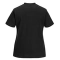 Black - Back - Portwest Womens-Ladies Plain T-Shirt
