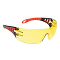 Amber - Front - Portwest Tech Look Safety Glasses