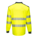 Yellow-Navy - Back - Portwest Mens PW3 Hi-Vis Comfort Long-Sleeved Polo Shirt