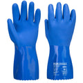 Blue - Front - Portwest Unisex Adult A881 Marine Ultra PVC Chemical Gauntlet