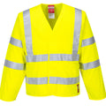 Yellow - Front - Portwest Mens Flame Resistant Hi-Vis Jacket