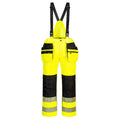 Yellow-Black - Front - Portwest Mens PW3 Waterproof Hi-Vis Bib And Brace Trouser