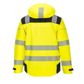Yellow-Black - Back - Portwest Mens PW3 Extreme Hi-Vis Waterproof Jacket