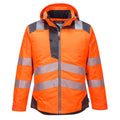 Orange-Grey - Front - Portwest Mens PW3 Hi-Vis Winter Jacket