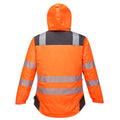 Orange-Grey - Back - Portwest Mens PW3 Hi-Vis Winter Jacket