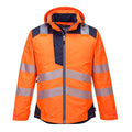 Orange-Navy - Front - Portwest Mens PW3 Hi-Vis Winter Jacket