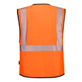 Orange-Black - Back - Portwest Mens Hi-Vis Safety Hi-Vis Vest