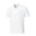White - Front - Portwest Mens Naples Polo Shirt