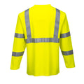 Yellow - Back - Portwest Mens Hi-Vis Flame Resistant Long-Sleeved T-Shirt