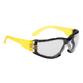 Clear-Yellow - Front - Portwest Unisex Adult Wrap Around Safety Glasses