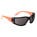 Smoke-Orange - Front - Portwest Unisex Adult Wrap Around Safety Glasses