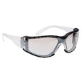 Mirror-White - Front - Portwest Unisex Adult Wrap Around Safety Glasses
