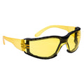 Amber-Yellow - Front - Portwest Unisex Adult Wrap Around Safety Glasses