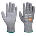 Grey - Front - Portwest Unisex Adult A622 MR PU Palm Cut Resistant Gloves