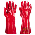 Red - Front - Portwest Unisex Adult PVC Welding Gauntlets