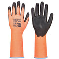 Orange-Black - Front - Portwest Unisex Adult A631 Vis Tex Long Cuff Cut Resistant Gloves