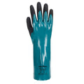 Blue-Black - Back - Portwest Unisex Adult AP60 Sandy Grip Lite Chemical Gauntlet