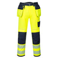 Yellow-Navy - Front - Portwest Mens T501 Hi-Vis Work Trousers