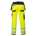 Yellow-Navy - Back - Portwest Mens T501 Hi-Vis Work Trousers