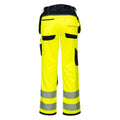 Yellow-Black - Back - Portwest Mens T501 Hi-Vis Work Trousers