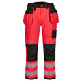 Red-Black - Front - Portwest Mens T501 Hi-Vis Work Trousers