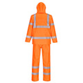 Orange - Back - Portwest Mens Hi-Vis Rain Suit