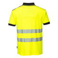 Yellow-Black - Back - Portwest Mens PW3 Hi-Vis Comfort Polo Shirt