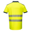 Yellow-Navy - Back - Portwest Mens PW3 Hi-Vis Comfort Polo Shirt