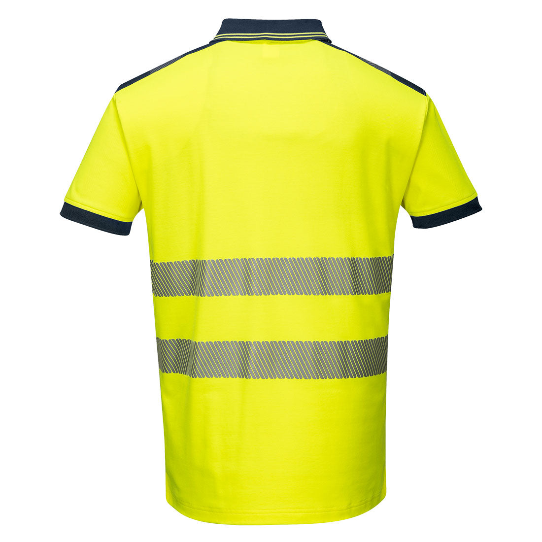 Yellow-Navy - Back - Portwest Mens PW3 Hi-Vis Comfort Polo Shirt