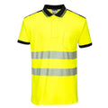 Yellow-Black - Front - Portwest Mens PW3 Hi-Vis Comfort Polo Shirt