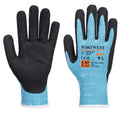 Blue-Black - Front - Portwest Unisex Adult Claymore Cut Resistant Liner Gloves