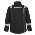Black - Back - Portwest Mens WX3 Flame Resistant Soft Shell Jacket