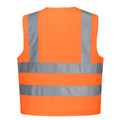 Orange - Back - Portwest Childrens-Kids Hi-Vis Vest