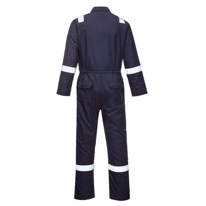 Navy - Back - Portwest Unisex Adult Gold Araflame Overalls