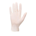 White - Front - Portwest Unisex Adult Latex Disposable Gloves (Pack of 100)