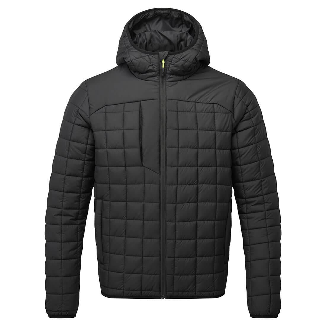 Black - Front - Portwest Unisex Adult Square Padded Jacket