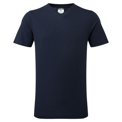 Navy - Front - Portwest Mens Cotton V Neck T-Shirt