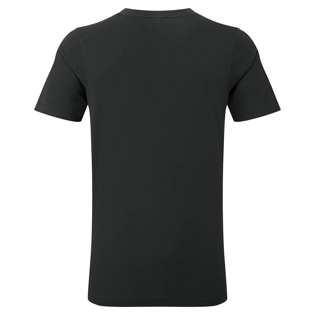 Black - Back - Portwest Mens Cotton V Neck T-Shirt