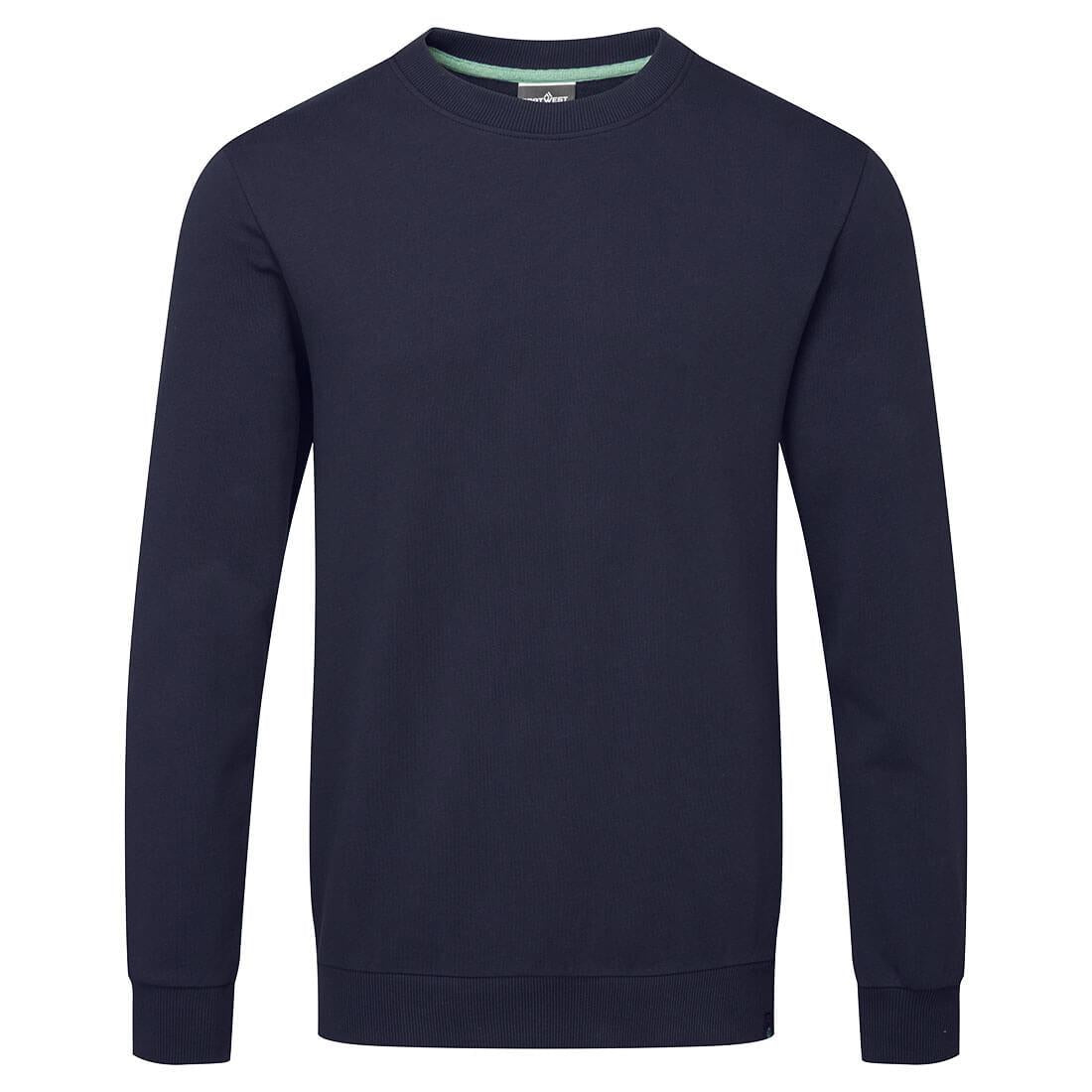 Navy - Front - Portwest Mens Organic Cotton Recyclable Jumper