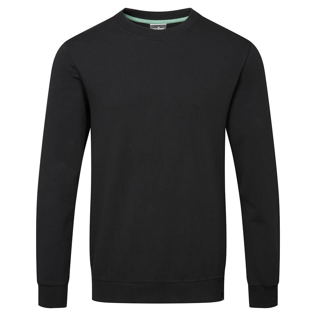Black - Front - Portwest Mens Organic Cotton Recyclable Jumper