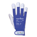 Blue - Back - Portwest A250 - Tergsus Goat Leather Gloves