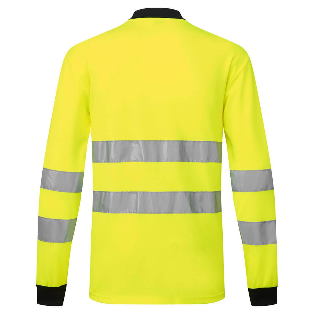 Yellow-Black - Side - Portwest Mens PW2 Hi-Vis Polo Shirt