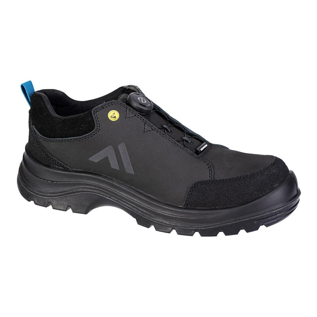 Black-Blue - Front - Portwest Unisex Adult Ridged Leather Safety Shoes